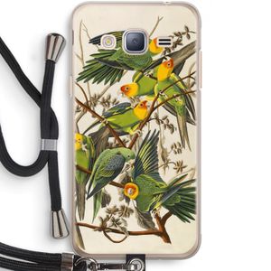 Carolinaparkiet: Samsung Galaxy J3 (2016) Transparant Hoesje met koord