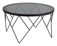 Bendt Ronde Salontafel Averill Glas, 80cm - Grijs