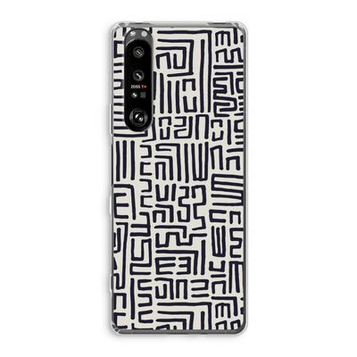 Moroccan Print: Sony Xperia 1 III Transparant Hoesje