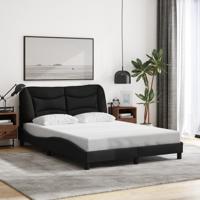 Bedframe zonder matras stof zwart 140x190 cm