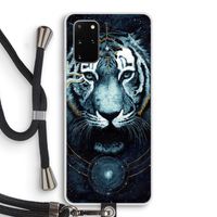 Darkness Tiger: Samsung Galaxy S20 Plus Transparant Hoesje met koord
