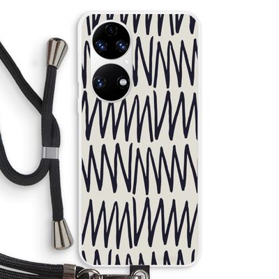 Marrakech Zigzag: Huawei P50 Transparant Hoesje met koord