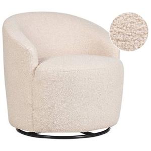 Beliani - DAVIK - Fauteuil - Beige|Zwart - Polyester