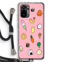 Happy bento friends: Xiaomi Redmi Note 10 Pro Transparant Hoesje met koord