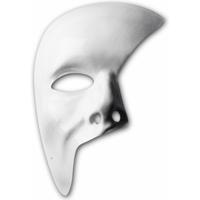 Carnaval verkleed masker phantom of the opera - wit - met elastiekje - plastic - beschilderbaar