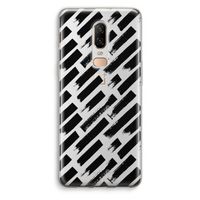 Zwarte vegen: OnePlus 6 Transparant Hoesje