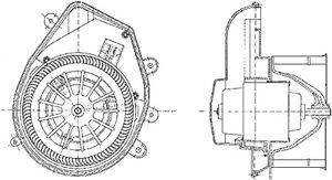 Kachelventilator AB 54 000P Mahle AB54000P