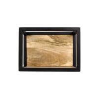 Leen Bakker - HSM Collection Wandbox Levels - Naturel/ - 35x18x25 Cm - IJzer - Zwart