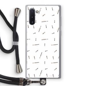 Hipster stripes: Samsung Galaxy Note 10 Transparant Hoesje met koord
