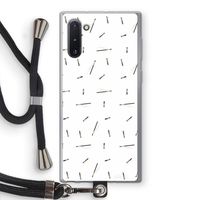 Hipster stripes: Samsung Galaxy Note 10 Transparant Hoesje met koord