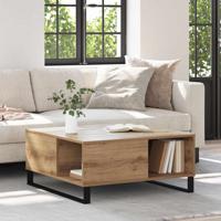 Salontafel artisanaal eikenkleurig 80 x 80 x 36.5 cm