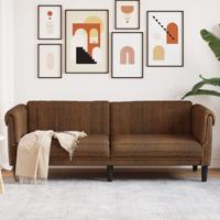 Driezitsbank kunstsuède bruin