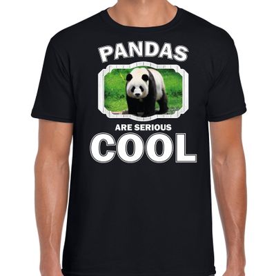 Dieren grote panda t-shirt zwart heren - pandas are cool shirt Dieren grote panda t-shirt zwart heren - pandas are cool shirt