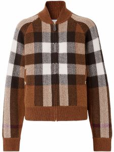 Burberry veste bomber à carreaux - Marron