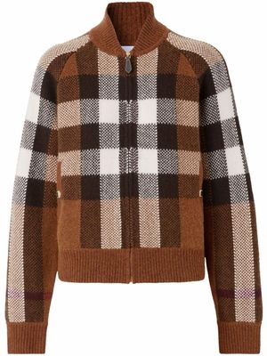 Burberry veste bomber à carreaux - Marron