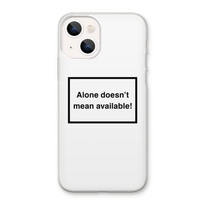 Alone: iPhone 13 Transparant Hoesje