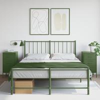 Nachtkastjes 2 st 36x39x68 cm staal olijfgroen