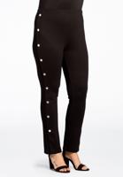 Yoek Tregging buttoned | Zwart | Maat 46/48