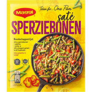 MAGGI Dagschotel Sperziebonen Satesaus met Gehakt Zakje 70g bij Jumbo