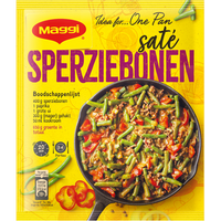MAGGI Dagschotel Sperziebonen Satesaus met Gehakt Zakje 70g bij Jumbo - thumbnail
