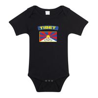 Tibet romper met vlag zwart voor babys - thumbnail