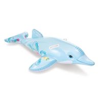 Opblaas dolfijn Intex 175 cm grijs/zilver - opblaasspeelgoed - thumbnail