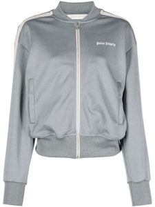 Palm Angels logo-embroidered track jacket - Gris