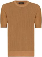 Dolce & Gabbana short-sleeve knitted T-shirt - Marron - thumbnail