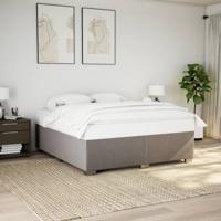 Bedframe zonder matras stof taupe 200x200 cm