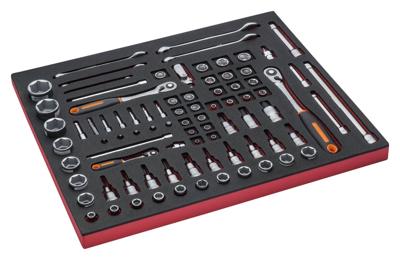 Bahco Foaminlay Fit&Go 3/3 met doppen en toebehoren 1/4" en 1/2" en sleutels - 83-delig - FF1A5005