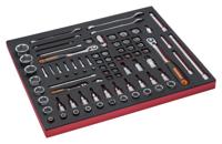 Bahco Foaminlay Fit&Go 3/3 met doppen en toebehoren 1/4" en 1/2" en sleutels - 83-delig - FF1A5005