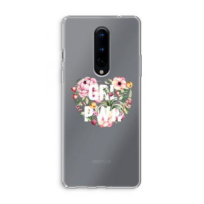 GRL PWR Flower: OnePlus 8 Transparant Hoesje