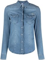 LIU JO chemise en jean à logo brodé - Bleu