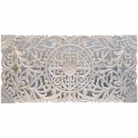 Hoofdbord DKD Home Decor Wit Gouden Hout MDF 180 x 4 x 90 cm