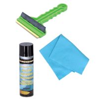 Autoramen IJskrabber/trekker groen 16 cm met anti-condens doek en ruitenontdooier spray