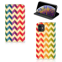 Apple iPhone 11 Hoesje met Magneet Zigzag Multi Color - thumbnail