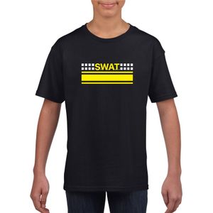 Politie SWAT team logo t-shirt zwart voor kinderen