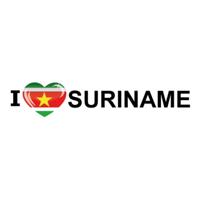 Sticker - I love Suriname - 19 x 4 cm - Suriname - landenthema