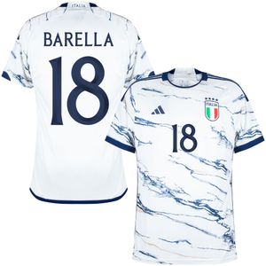 Italië Shirt Uit 2023-2024 + Barella 18