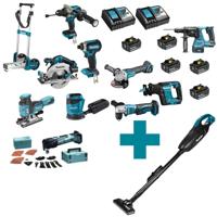 Makita DLX1012TJ2 Accu Combiset 10-delig met Trolley 18V 5.0Ah in Mbox