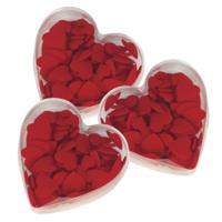 300x Fluweelachtige hart strooiblaadjes rood