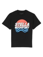 Stella McCartney Kids t-shirt en coton à imprimé requin - Noir - thumbnail