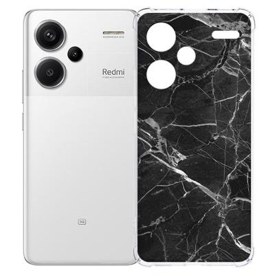 Xiaomi Redmi 13 Pro Plus Hoesje - Marmer Zwart TPU Antishock