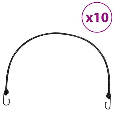 VidaXL Spanelastieken met reflecterende strips en haken 10 st 100 cm