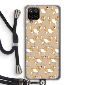 Doggy: Samsung Galaxy A12 Transparant Hoesje met koord