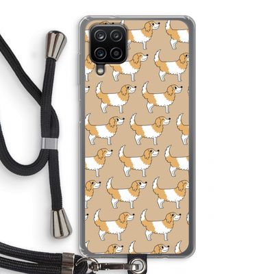 Doggy: Samsung Galaxy A12 Transparant Hoesje met koord
