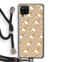 Doggy: Samsung Galaxy A12 Transparant Hoesje met koord