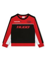 HUGO KIDS sweat en coton à logo imprimé - Rouge