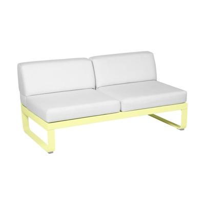 Fermob Bellevie 2-zitsmodule loungebank Frosted Lemon - Off-White