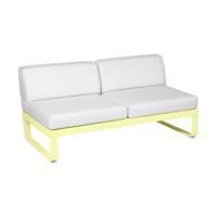 Fermob Bellevie 2-zitsmodule loungebank Frosted Lemon - Off-White